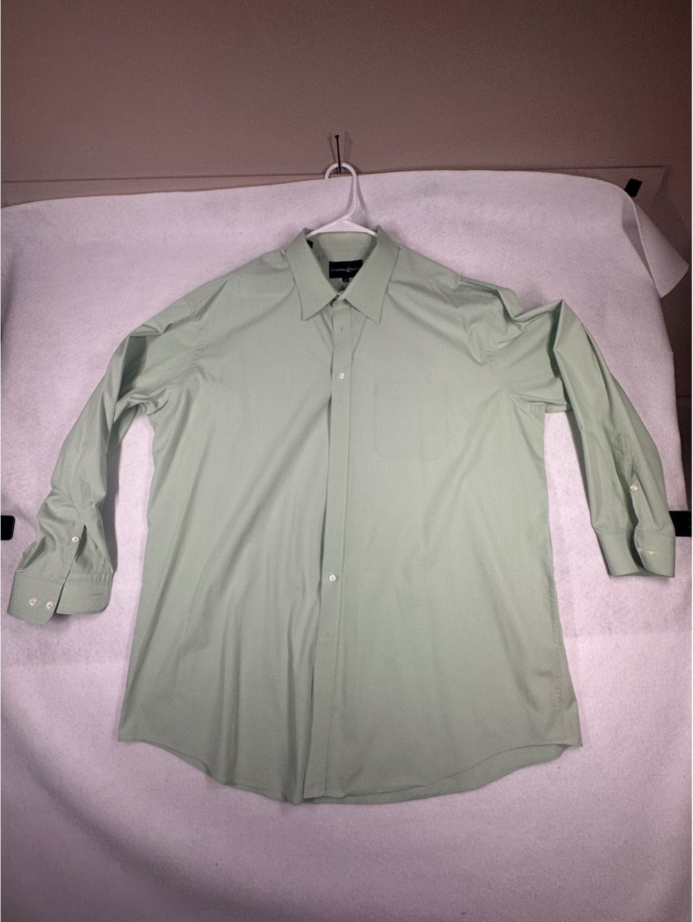 Beverly Hills Polo Club Men's Light Green Dress Shirt Size 15 36/37
